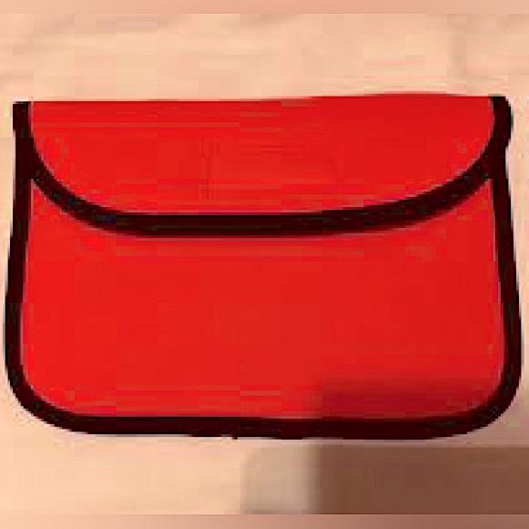 Red Neoprene iPad/Tablet Sleeve, 11.25" x 8" x 1/4". - Picture 5 of 5